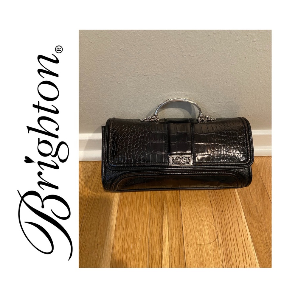 NIB Vintage Brighton Pebbled Patent Leather Bag
